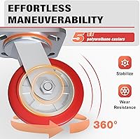 Vista 4 de Camión de panel resistente 2 en 1, carrito de plataforma de 42 x 24 pulgadas con alfombrilla de goma y 3 pasamanos, carrito de madera y paneles