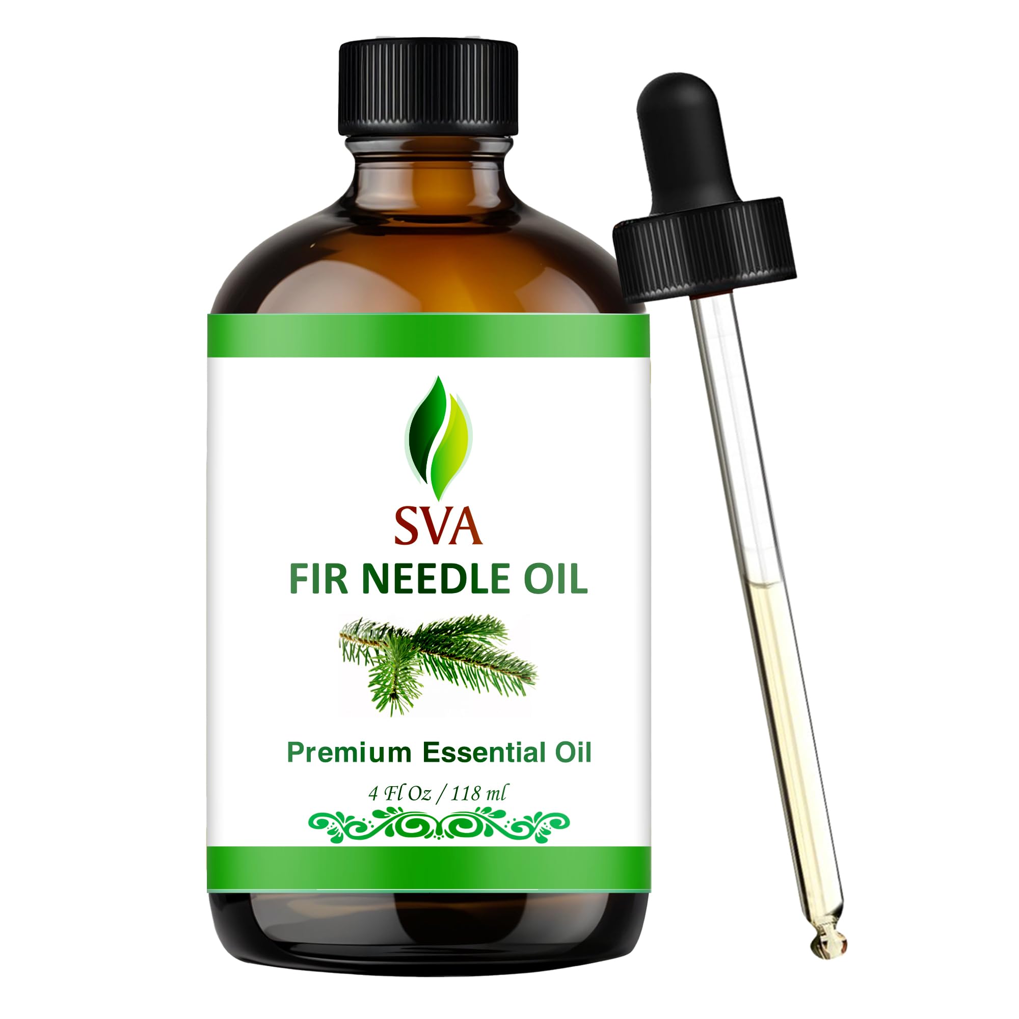 SVA ORGANICS 100% PURE SIBERIAN FIR NEEDLE ESSENTIAL OIL 4 OZ (118 ML).