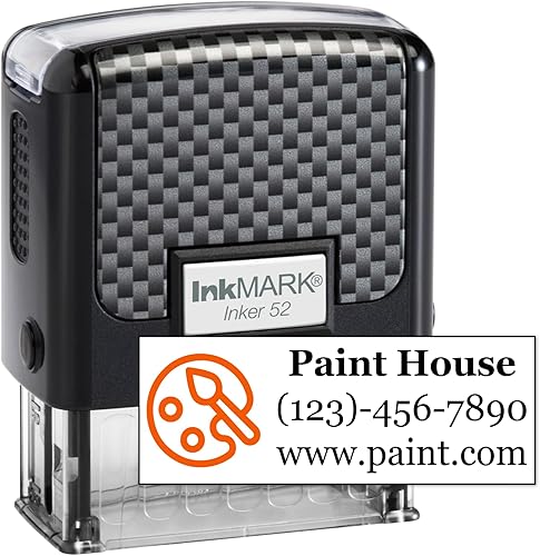 Sello personalizado de textologotipoimagen, 2 colores de tinta personalizables, derecho e izquierdo 1, ideal para logotipos personalizados, pequeño