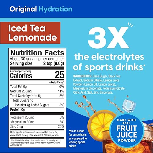 Miniatura 2 de HYDRANT Mezcla de bebida con electrolitos a granel, hidratación de acción rápida con jugo de fruta real en polvo endulzado con azúcar de caña y sin