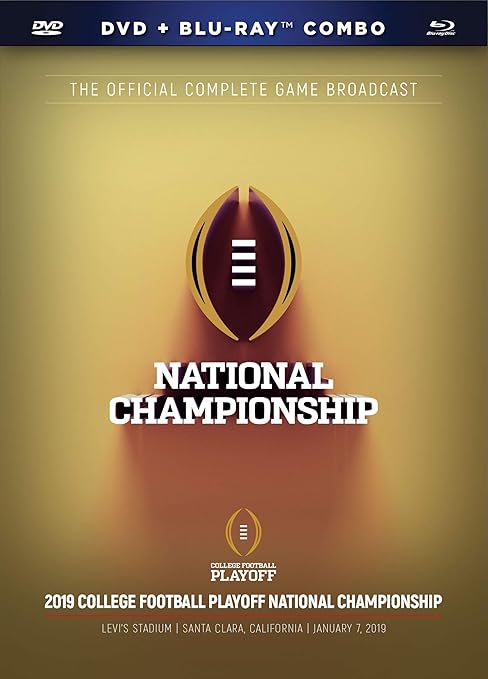 2019 Cfp National Championship Dvd Bd Combo Blu Ray Alabama Clemson Espn Movies Tv Amazon Com 2022 College Football Playoff National Championship Dvd