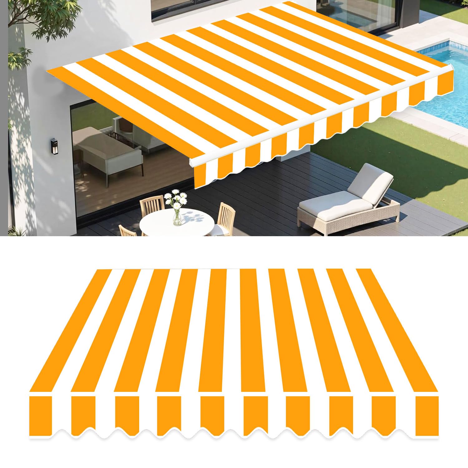 Tissu pour auvent de terrasse imperméable 3x2,5m pour remplacer votre pare-soleil usé