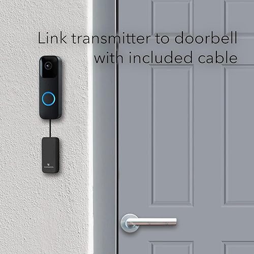 Miniatura 3 de Wasserstein Timbre de timbre  Compatible con el timbre Blink Video Doorbell (paquete de 1, negro)