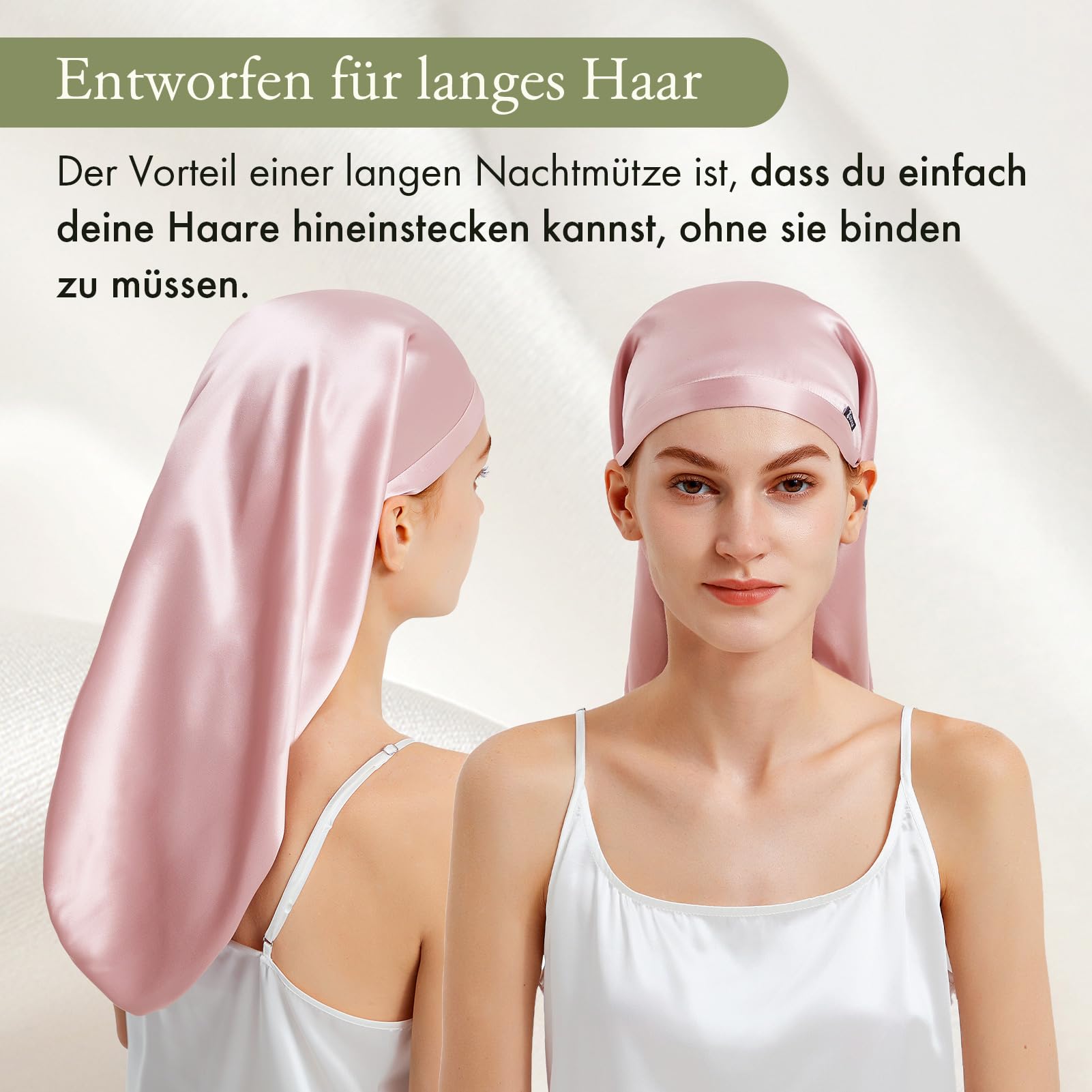 Copri i Tuoi Capelli con Dolcezza LilySilk Mulberry 19 Momme Pink - Dettaglio