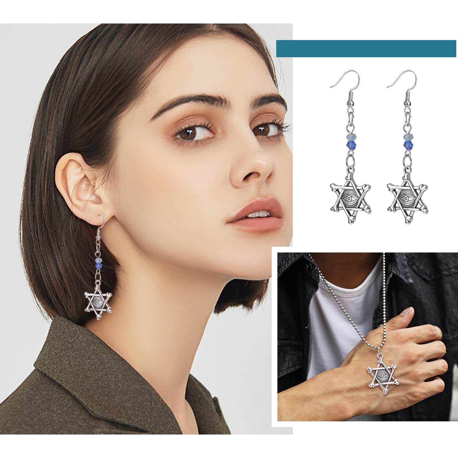 UNICRAFTALE 40 Dijes Dorados De 2 Formas, Colgantes De Estrella Y Luna, Colgantes De Acero Inoxidable 304 Para Collares, Accesorios De Fabricación De Joyas, Acero Inoxidable, Acero Inoxidable