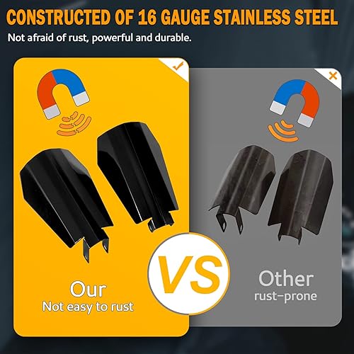 Miniatura 4 de PBYMT Protectores de mano de corte de ataúd negro brillante compatibles con Harley Davidson Touring Sportster Dyna 2006-2023 (estilo embrague de