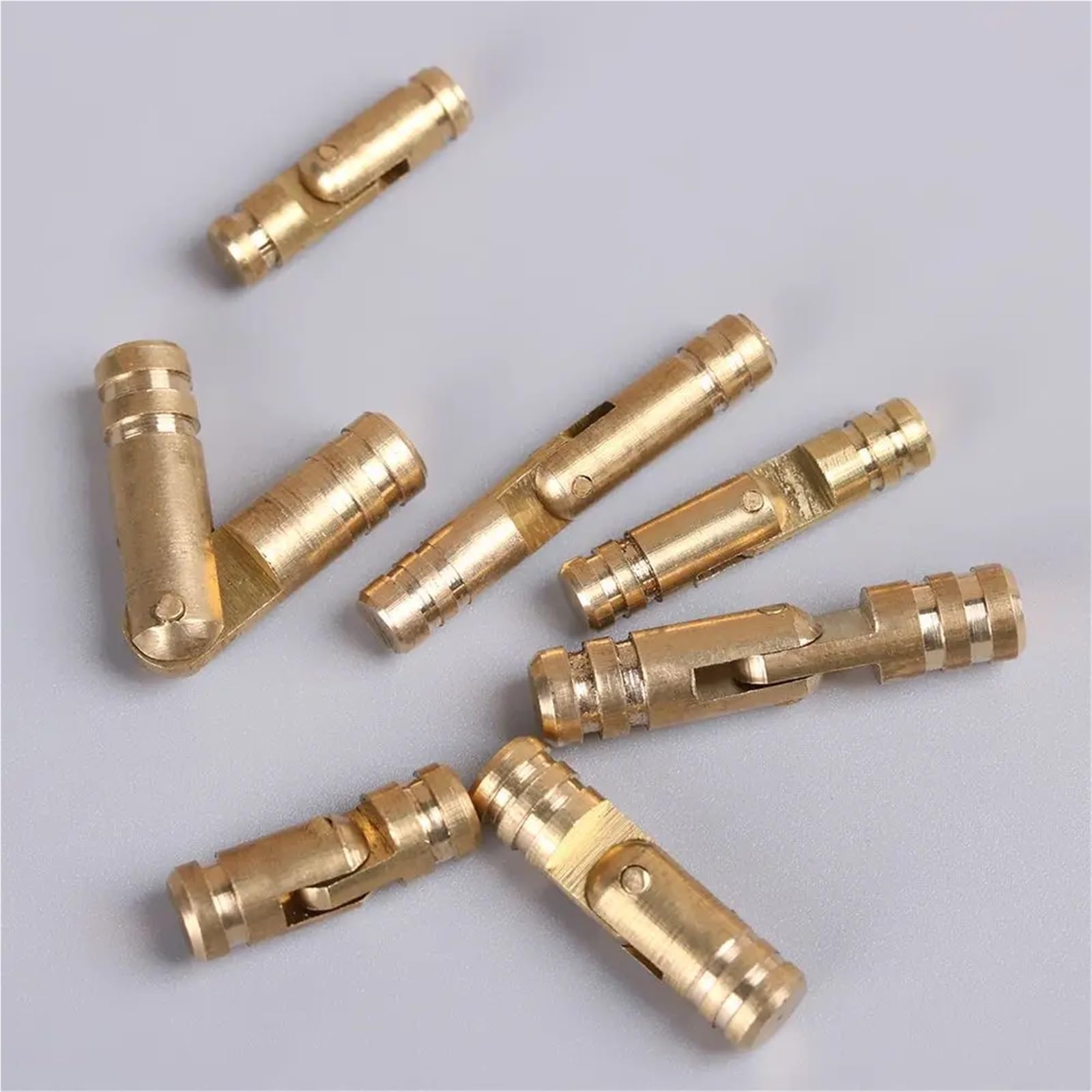 Zawiasy baryłkowe 20 szt. Złote 4-5 mm x 15-30 Miękkie domykanie ukryte do drewnianej obudowy 4 15(5mmx30mm)