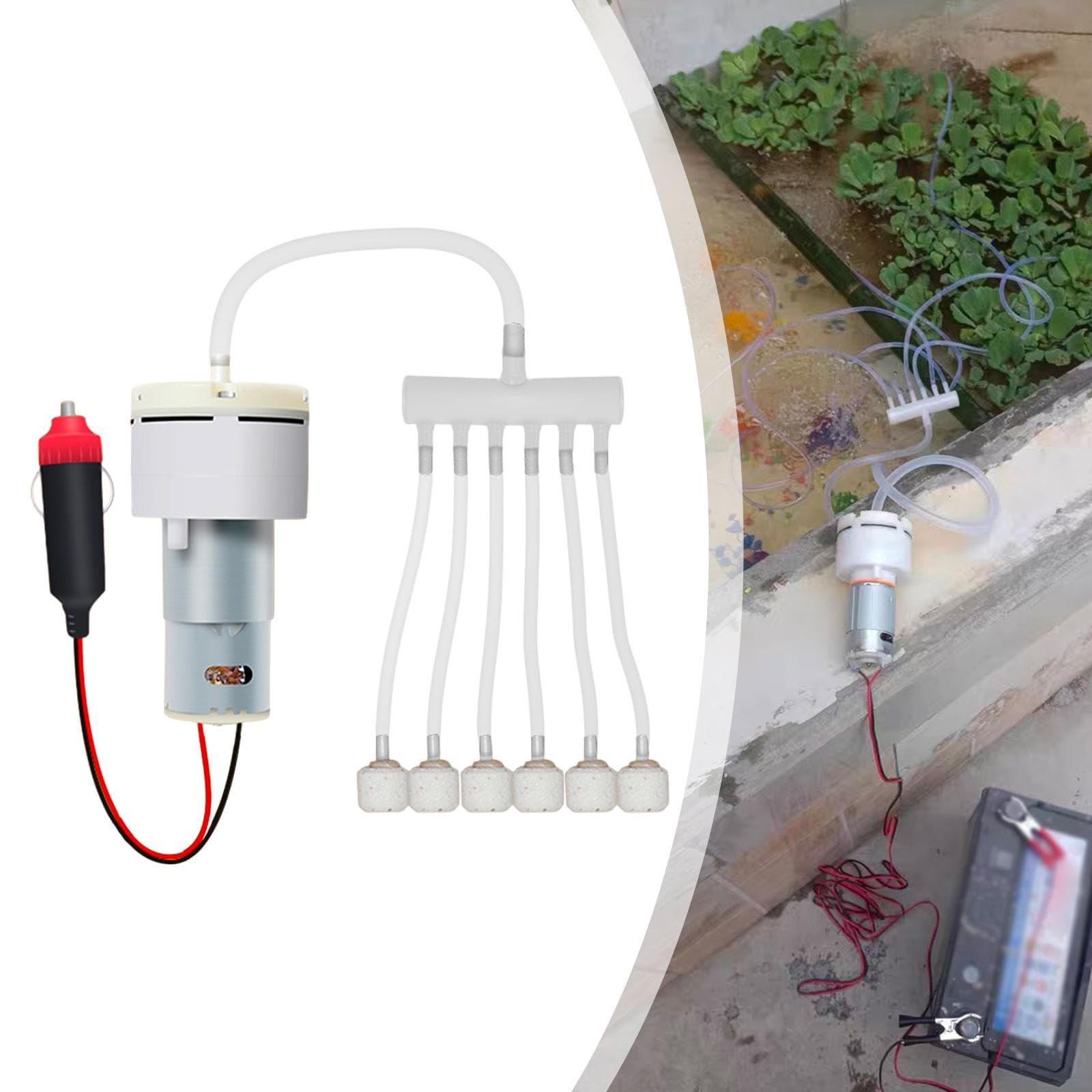 perfk Diffusore per Pompa d'Aria per Acquario Robusto con Accessori, ossigenazione, Multiuso, Portatile, Pratico, aeratore per Acquario, Silenzioso, Stile 9