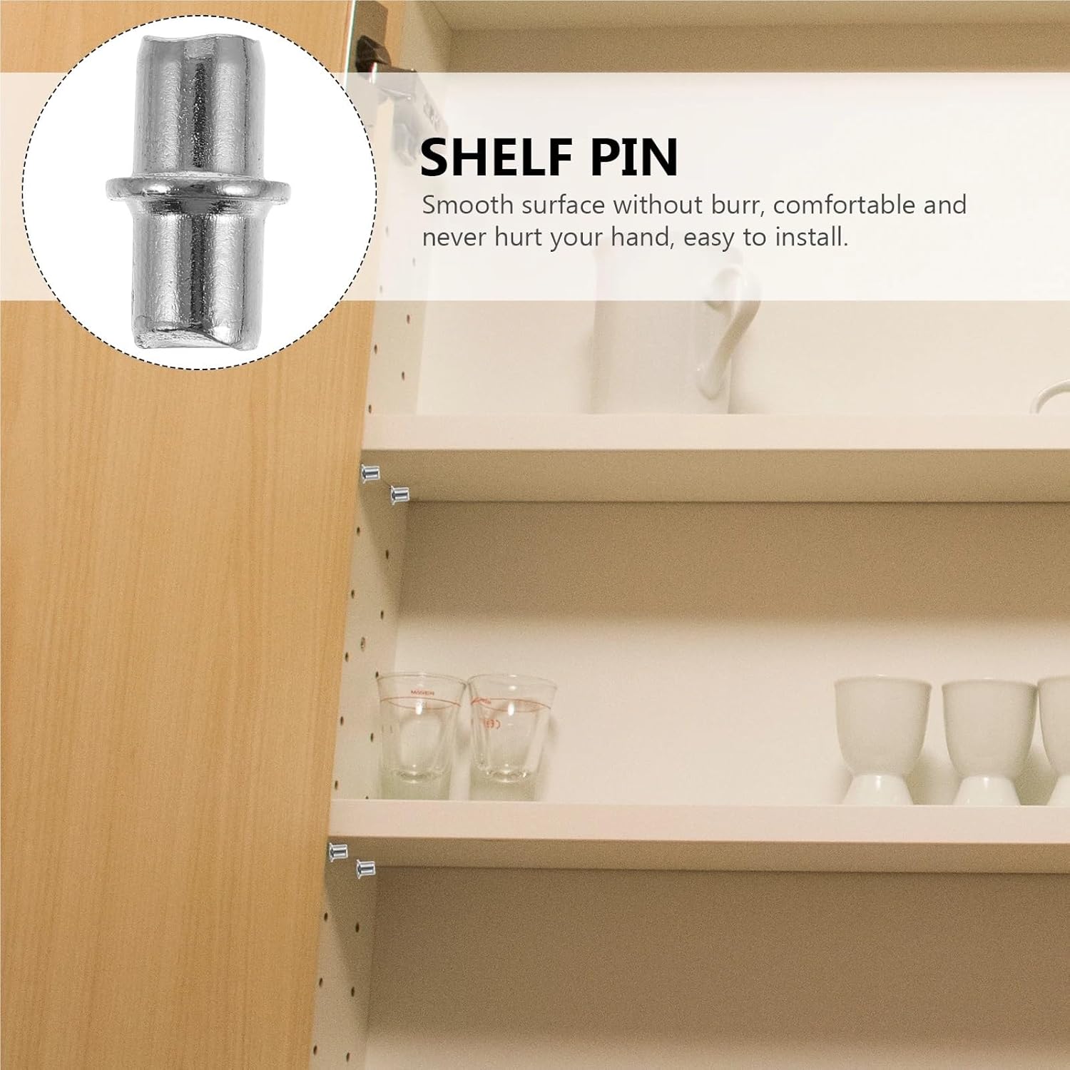 200Pcs Shelf Support Closet Partition Pin Cupboard Bracket Fixed Pegs Movable Layer Hardware