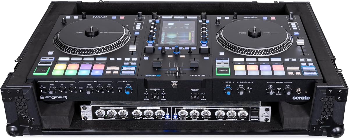 Headliner Volta Power-Ready Flight Case Compatible with Rane System One with Integrated 4-Way Internal Power Distribution & 1U Mounting Brackets