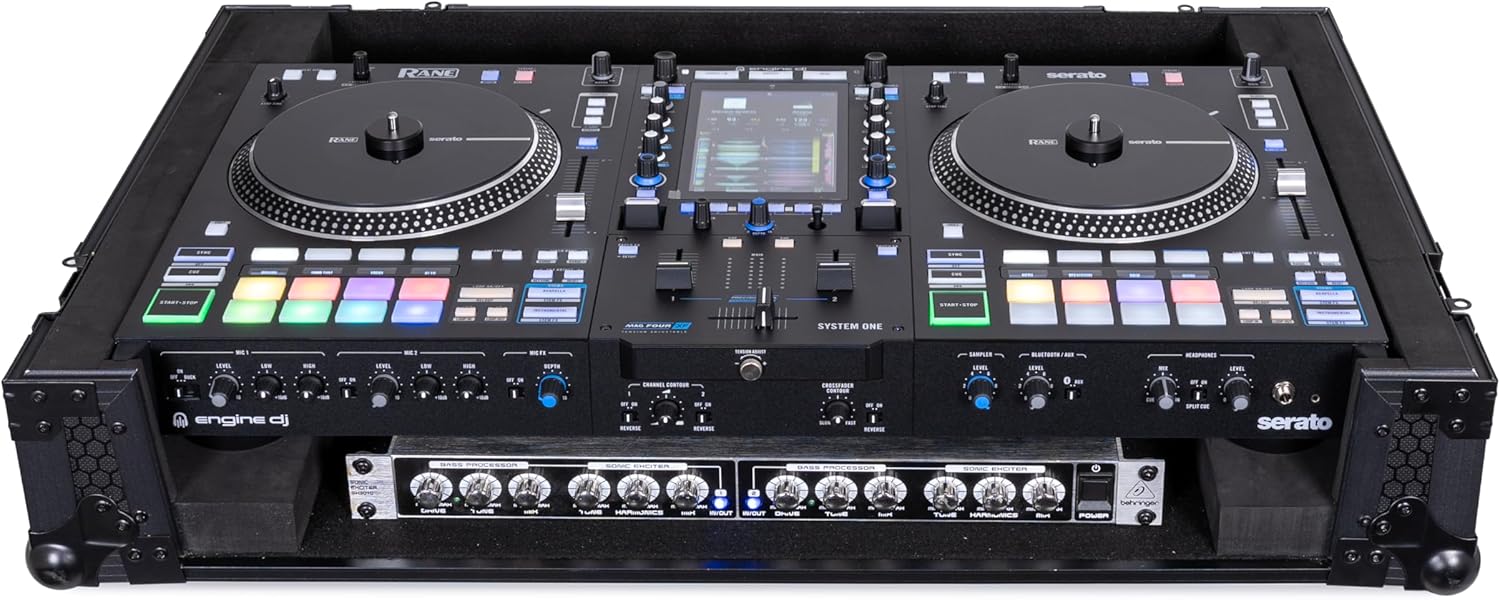 Headliner Volta Power-Ready Flight Case Compatible with Rane System One with Integrated 4-Way Internal Power Distribution & 1U Mounting Brackets