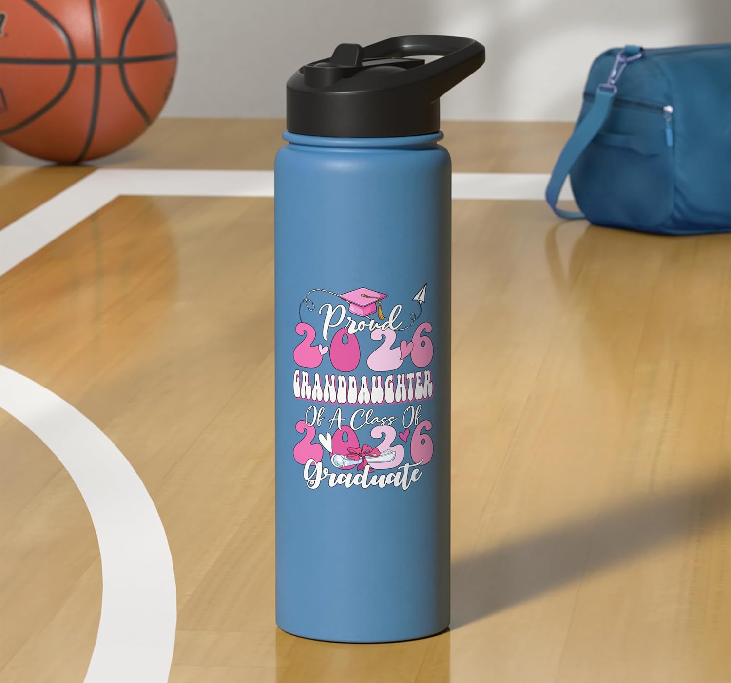 Proud Granddaughter Of A Class Of 2026 Graduate Family Stainless Steel Insulated Water Bottle