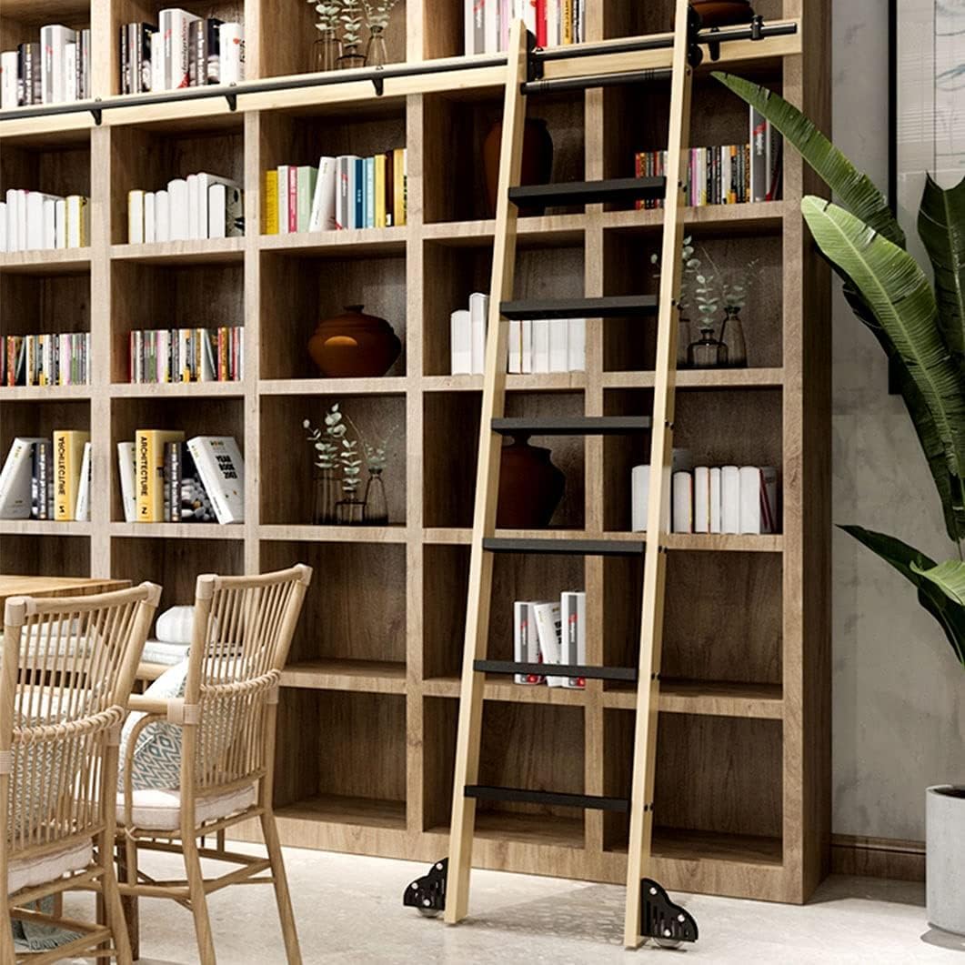 Matériel de bibliothèque coulissant haut de gamme en métal fer forgé noir mat longue durée