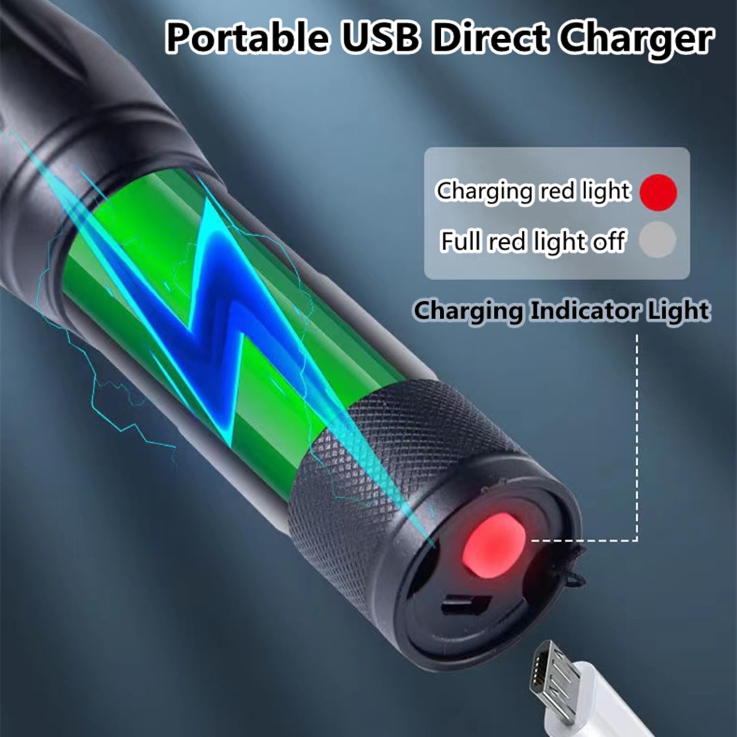 MODOAO 4 in 1 LED Torches Rechargeable Red, Green - Image 4