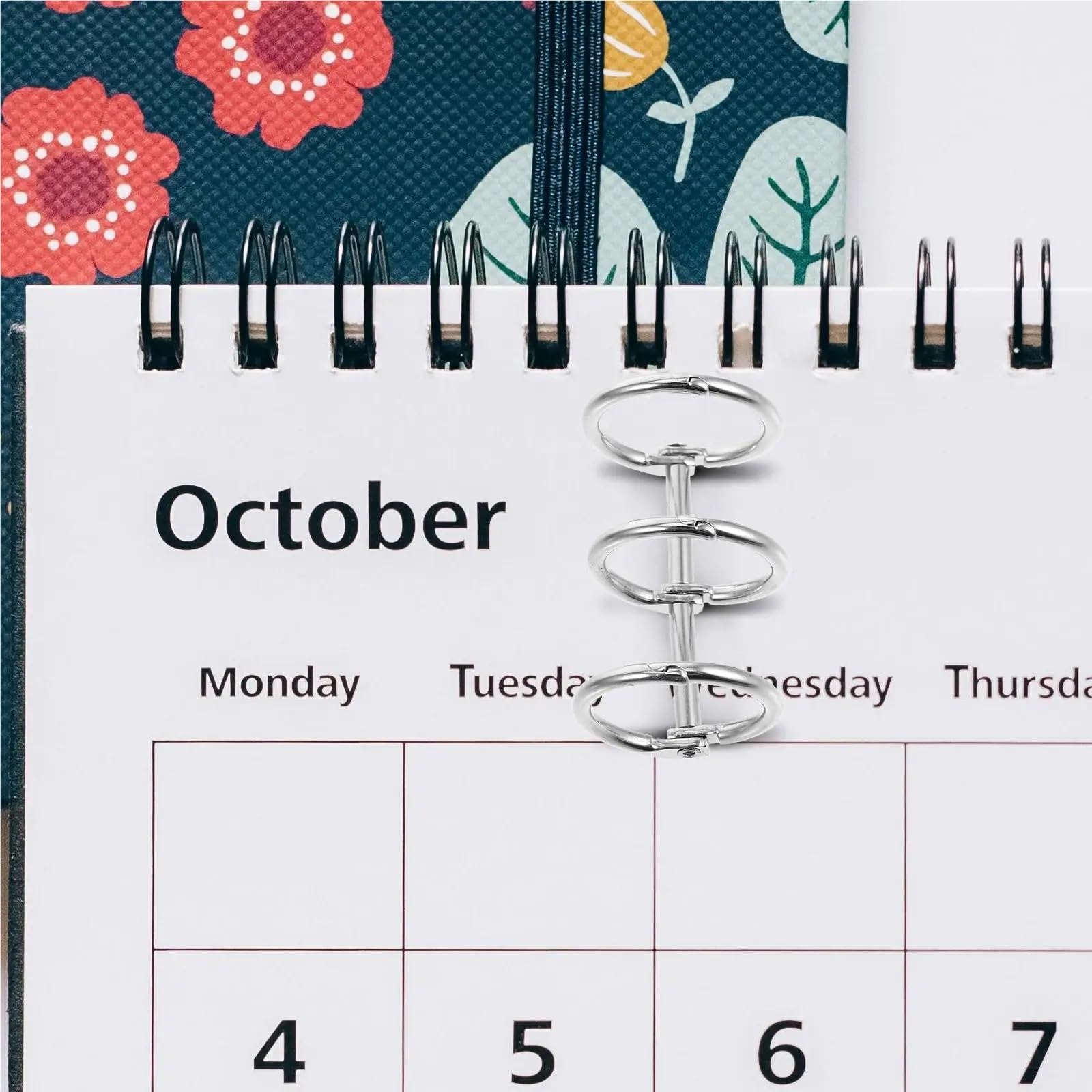 20 anillos de encuadernación de hierro para carpetas de 3 agujeros, calendario de escritorio y accesorios de libros, cierres de tarjetas de hojas sueltas pequeños para nizing y manualidades