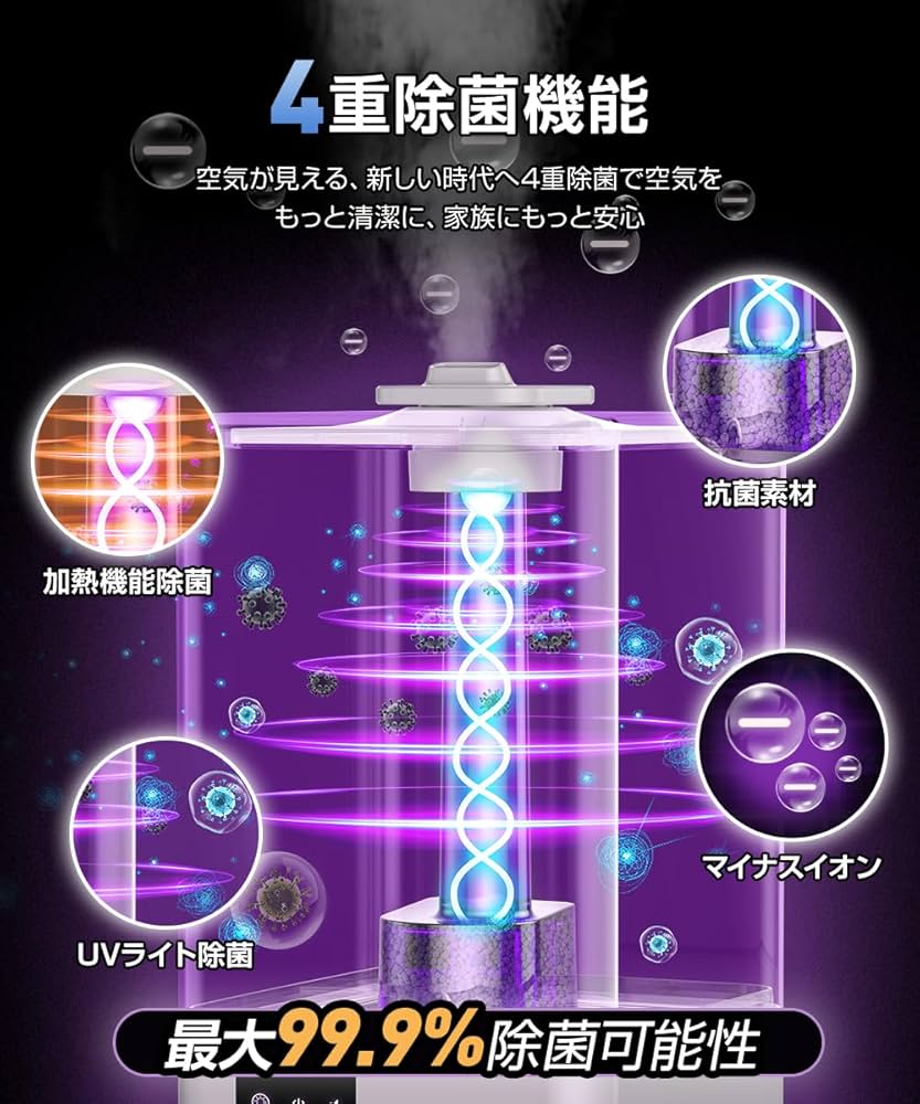加湿器 大容量 8L 自動恒湿&マイナスイオン ハイブリッド式加湿器 多重除菌 51rBXxwfwHL._UF350,350_QL50_.jpg