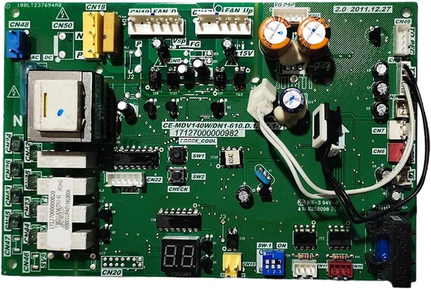 Air Conditioner External Control Computer Board Accessories, Compatible for Midea, 17127000000020 201395190151 CE-MDV140W/DN1-610(UPD78F0537). D.1.1 Motherboard Replacement Parts