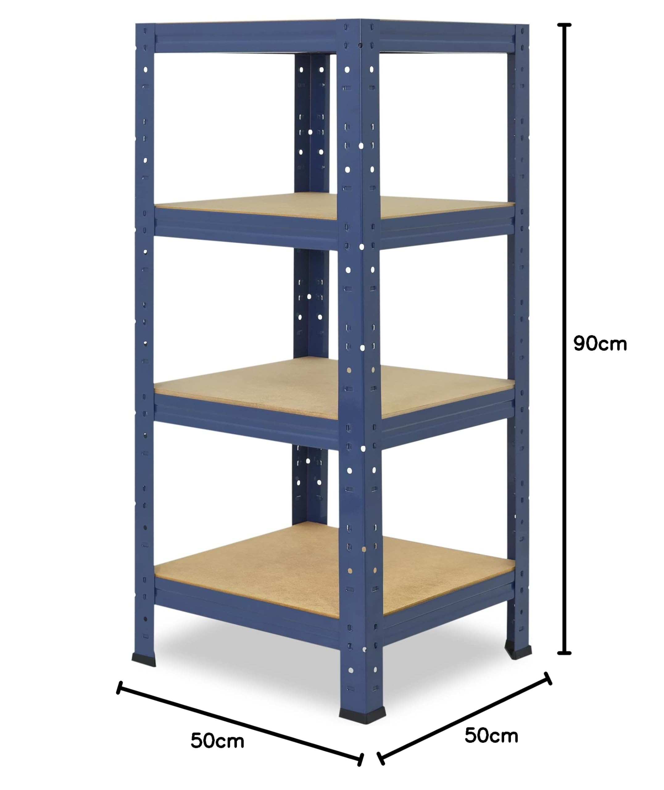 shelfplaza Home 90x50x50cm Estantería Pesada Azul pacífica: 4x175kg