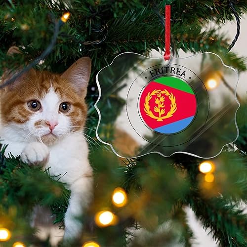 Vista 81 de Guatemala - Adornos acrílicos de Navidad, regalo de recuerdo de ciudad patriótica, adorno para árbol de Navidad, bandera nacional de Guatemala