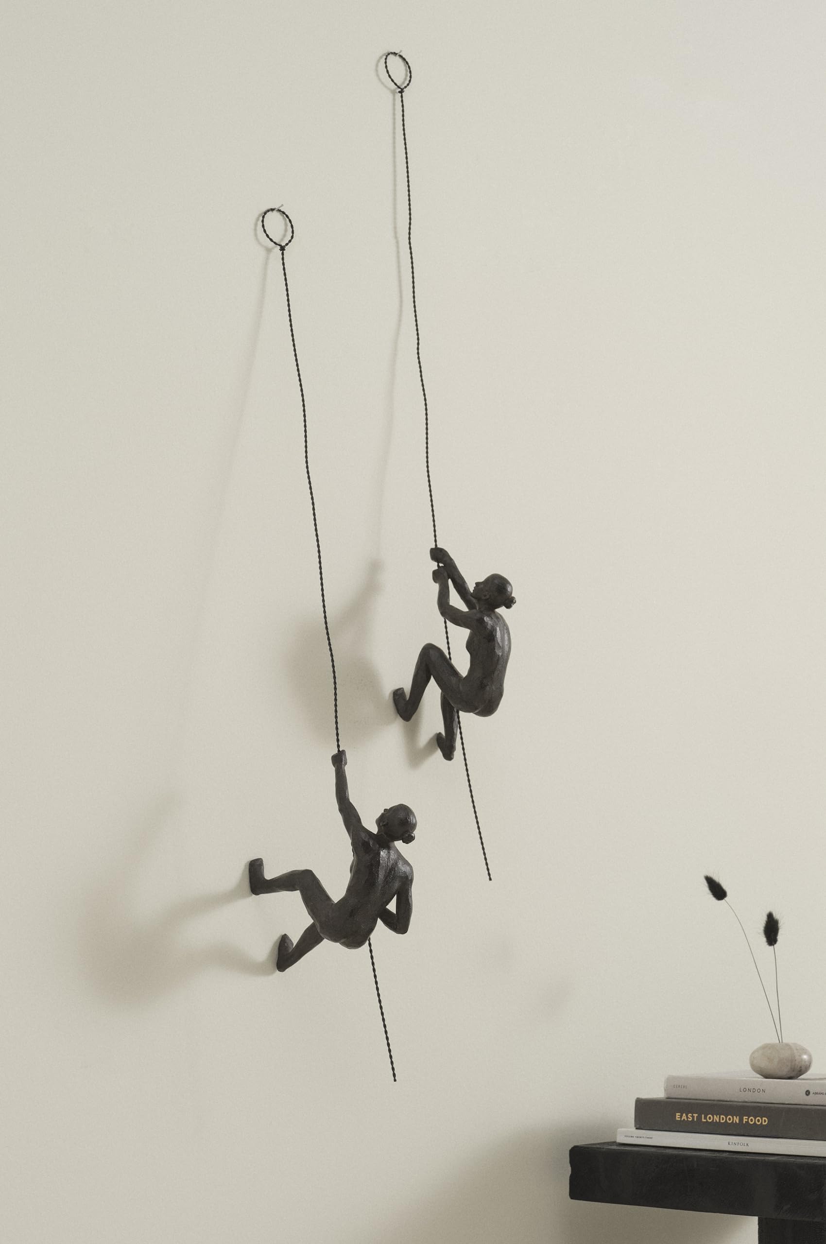 Jotex Female Climbers figurki dekoracyjne, 2 sztuki, rdzawy brąz