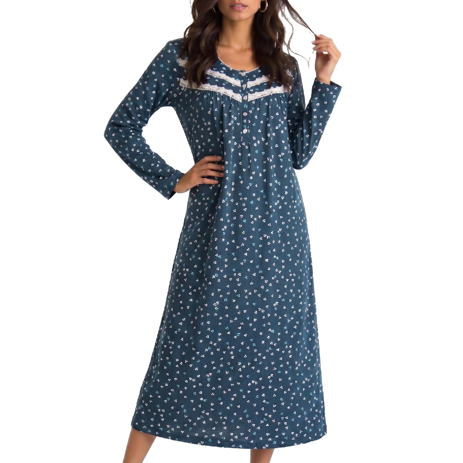IZZY + TOBY Long Sleeve Cotton Nightgown