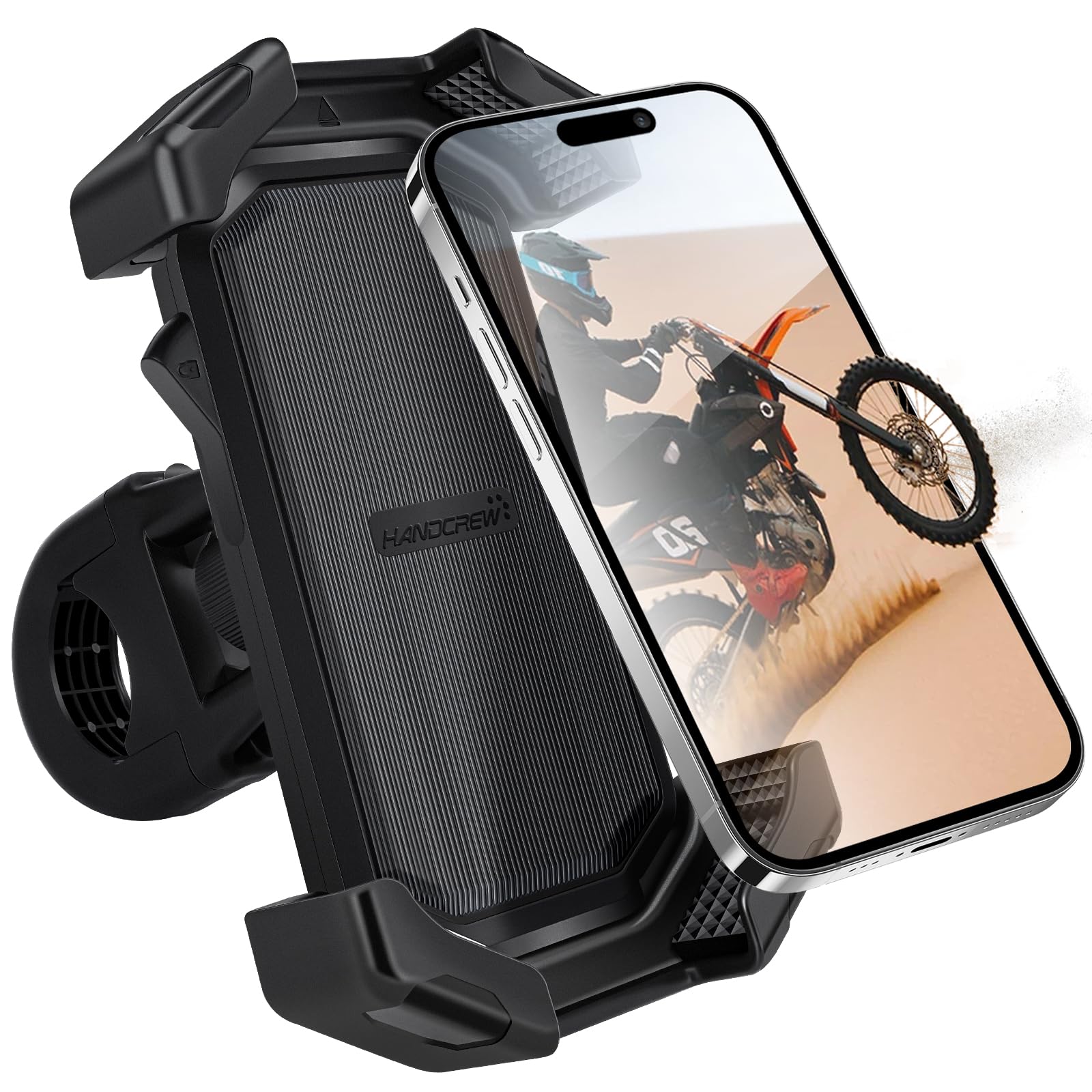 Uchwyt Na Telefon Rowerowy Motocyklowy Z Obrotową Głowicą, Łatwa Instalacja, Kompatybilny Z Większością Smartfonów O Przekątnej Od 4 Do 7 Cali, Stabilny I Wytrzymały, Idealny Nierównych