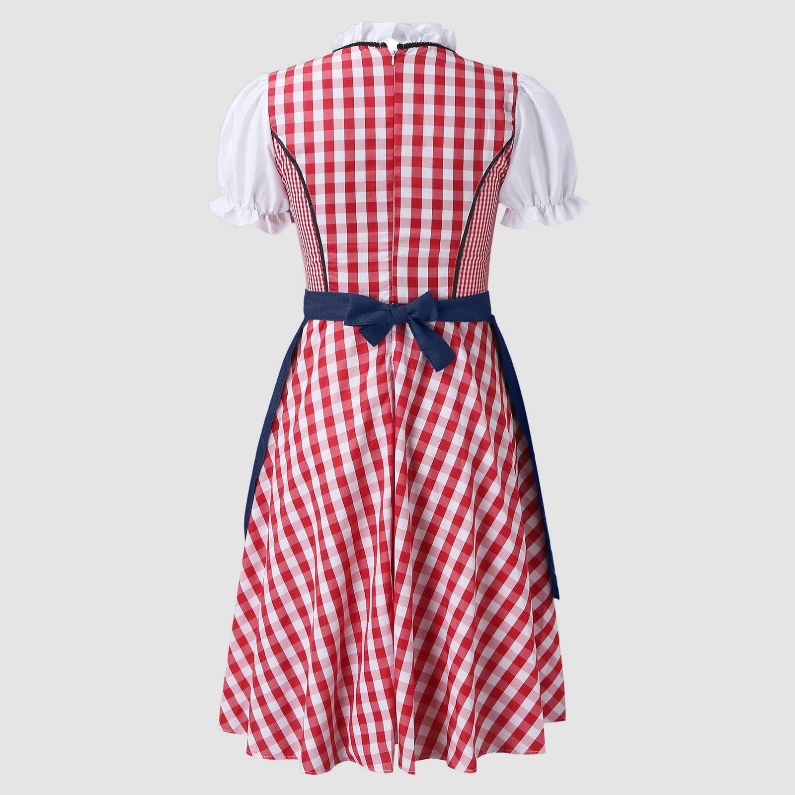 Halloween & Karneval Dirndl Set Damen ärmeliges Kleid Bluse Schürze für Kostümveranstaltungen Bierfestbesuche traditionelles Kleid