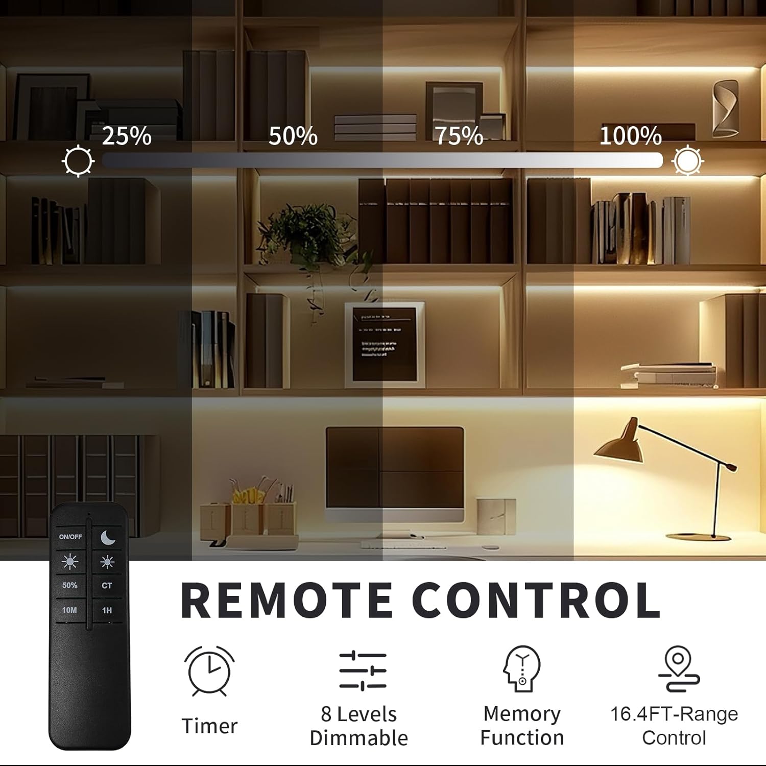 100ft COB Outdoor LED Strip IP67 Waterproof, 3000K Warm Whit DC24V Flexible LED Rope Strips with Remote & App Control Dimmable, DIY Lighting for Indoor, Outdoor, Garden, Patio(2 Rolls) - Image 4