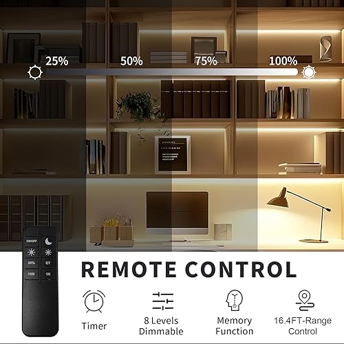 Miniatura 4 de Tira LED COB de 100 pies para exteriores IP67, impermeable, 3000 K, cálida DC24V, tiras de cuerda LED flexibles con control remoto y aplicación