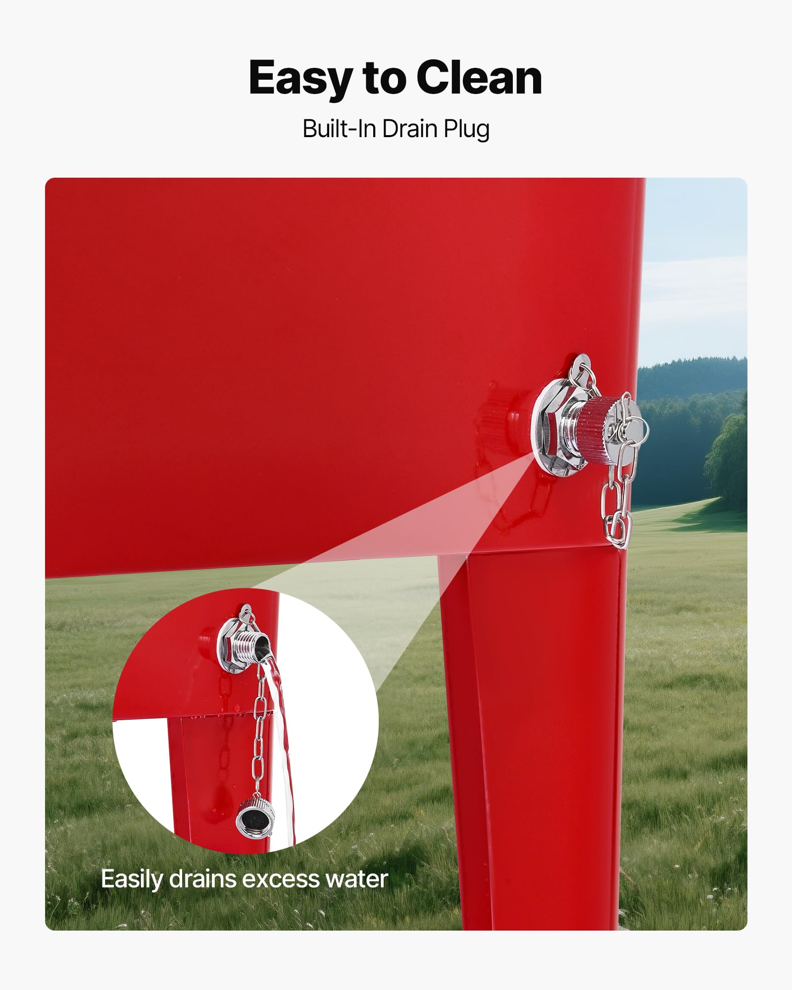 VEVOR Kühlwagen Getränkewagen 75,71 L bis zu 50 Flaschen/110 Dosen, Beistellwagen für Terrassenpartys mit 4 Lenkrollen (2 mit Bremsen) & Sammelbox für Deckel & Flaschenöffner, Getränkekühler