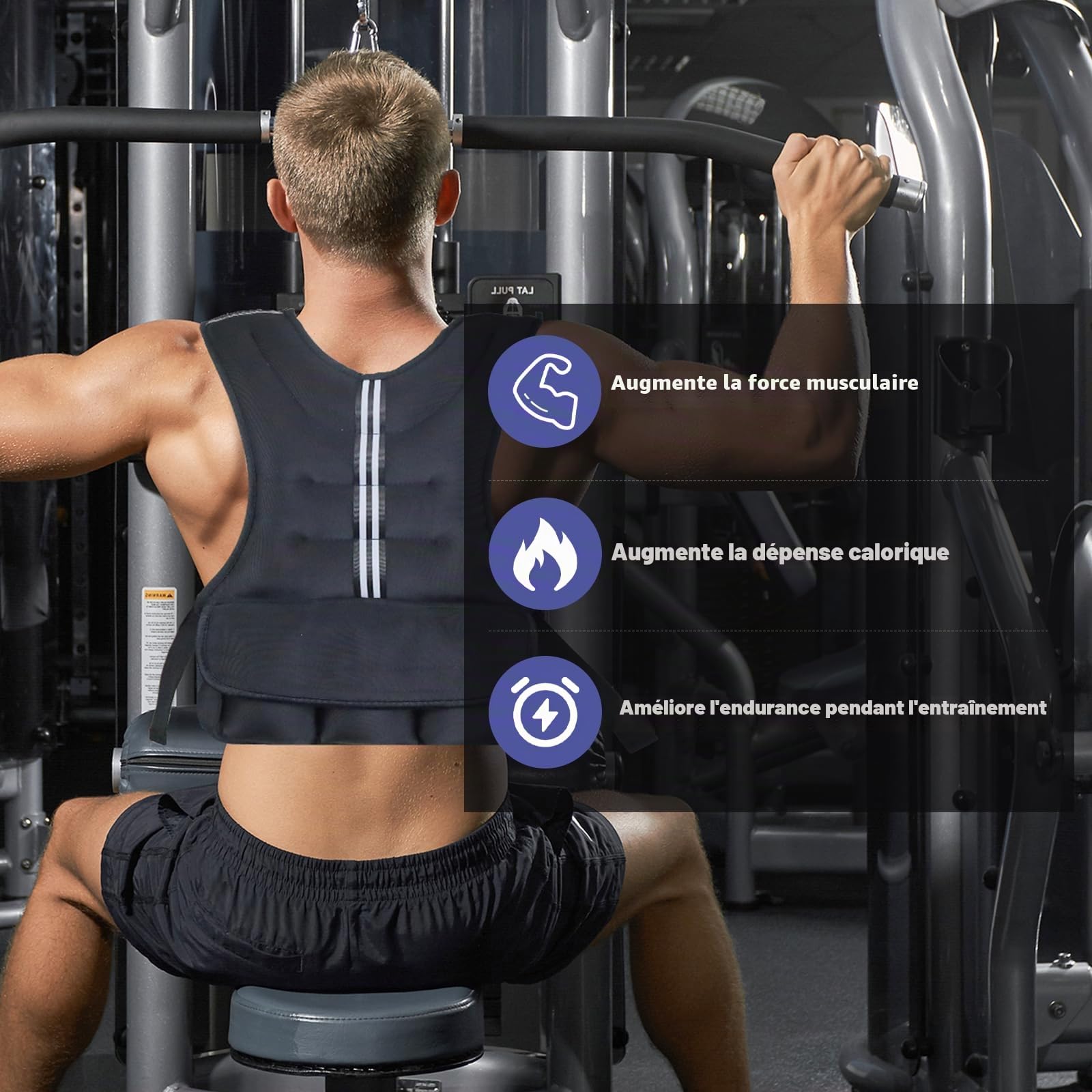 Vailge Gilet lesté de course pour homme et femme - Gilet d'entraînement avec poids pour fitness, musculation, course, cross training