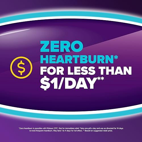 Miniatura 6 de Prilosec OTC, omeprazol liberación retardada 20 mg, reductor de ácido, trata la acidez estomacal frecuente para alivio de 24 horas, todo el día,