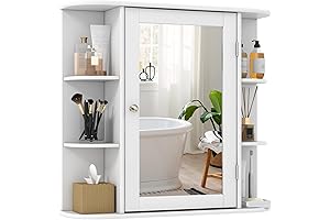 Tangkula Bathroom Wall Cabinet with Mirror: Ample Storage for a Tidy Bathroom