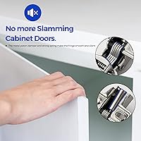 Vista 7 de Ravinte Paquete de 20 10 pares de bisagras de gabinete de cocina de brazo corto para gabinetes superpuestos de 5/8 pulgadas, bisagras de ángulo