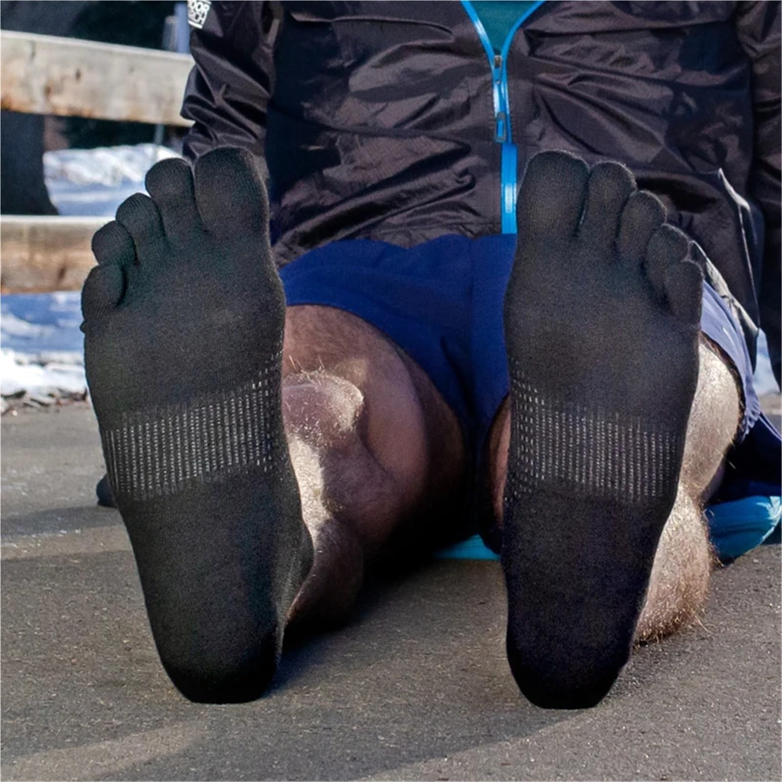 Calcetines Impermeables Calcetines de running cinco dedos, grosor regular, hasta media pantorrilla, impermeables, unisex, for deportes al aire libre
