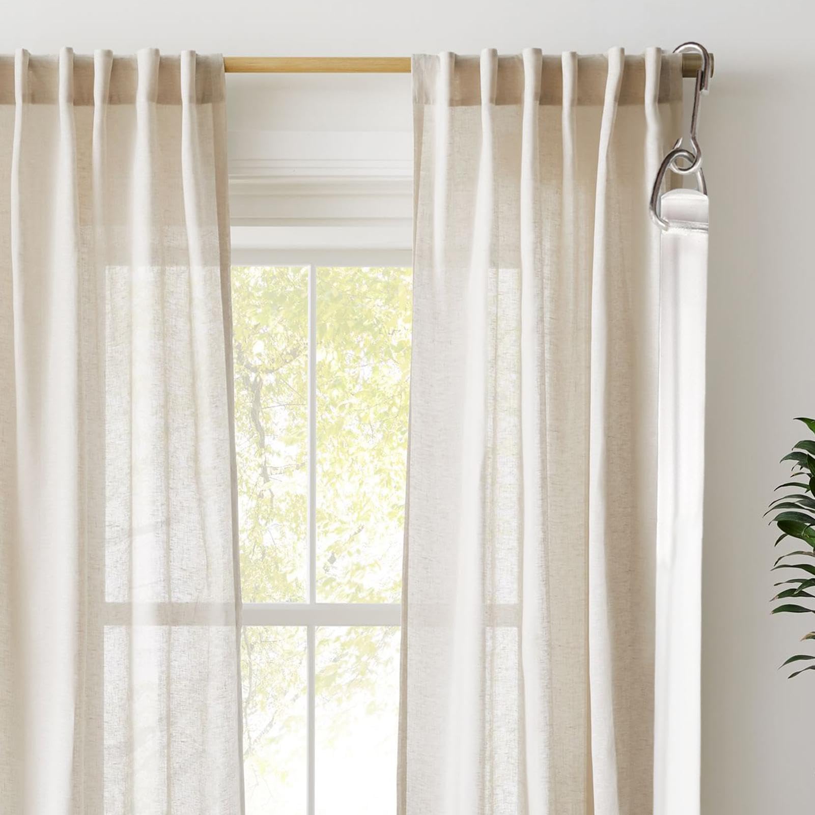 Extractor para cortinas con barra de cortina transparente - Varita de empuje invisible multifuncional para una fácil apertura de la cortina - Cortinas reutilizables