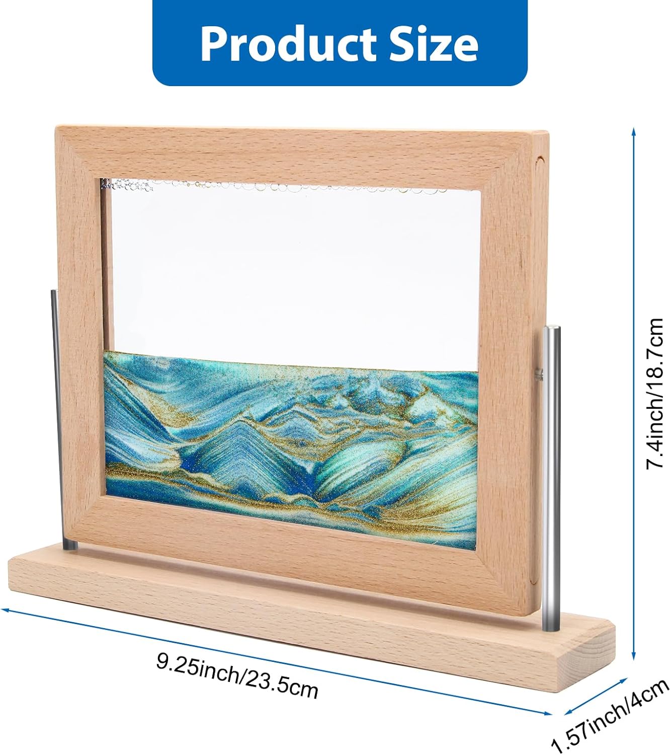 Coitak Moving Sand Art Picture, Dynamic Sand Picture, Desktop Moving Sand Art for Home Decor and Office - Image 2