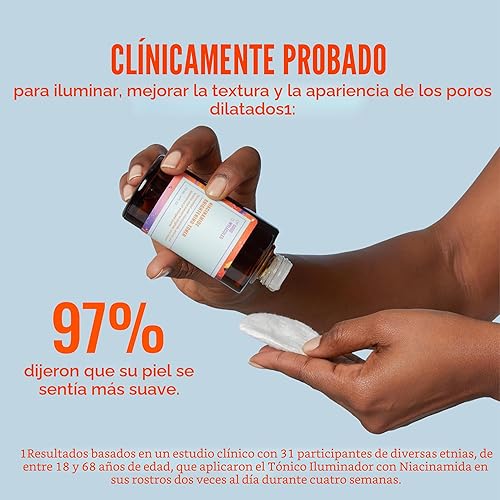 Miniatura 8 de Good Molecules Tónico iluminador de niacinamida, tóner para rostro con niacinamida y arbutina para equilibrar el tono de la piel, minimizador