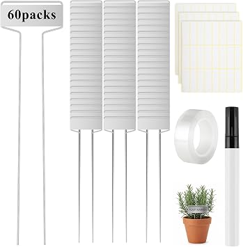 Greaner Zinc Plant Tags 30PCS, 2.6" x 10" Garden Marker for Plants, Metal Garden Tags for Indoor Outdoor10 Inch High, Silver