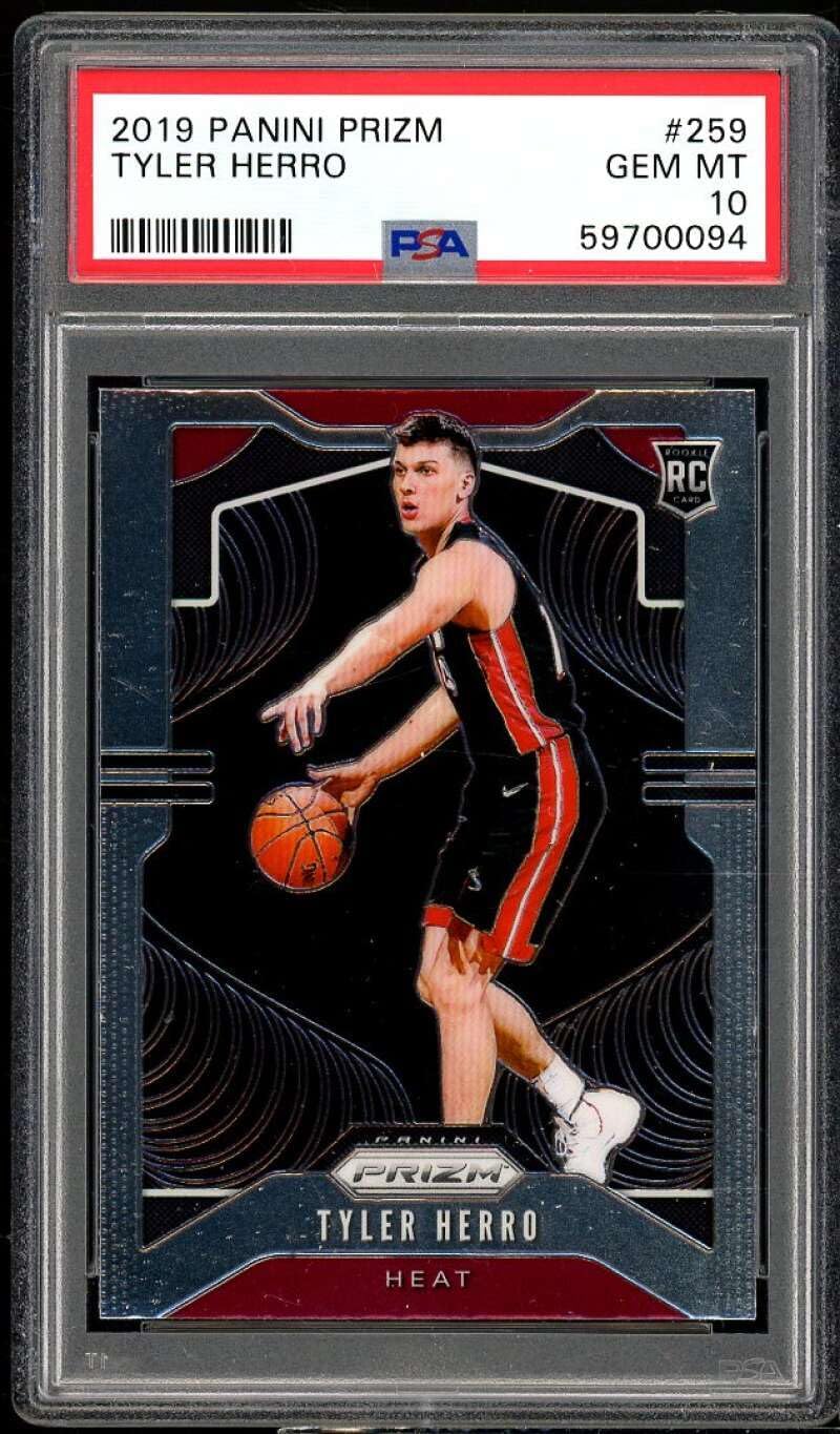 Tyler Herro Rookie Card 2019-20 Panini Prizm #259 PSA 10
