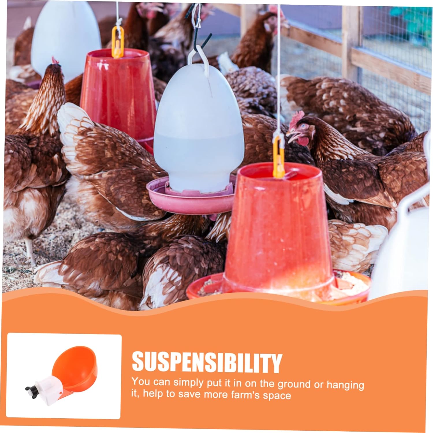 ibasenice 15pcs Bird Waterer Automatic Plastic Water Feeder for Chickens and Other Poultry Capacity Drinking Bowls Selection