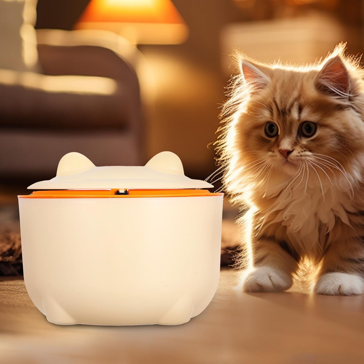 PRETYZOOM Cat Litter Trash Can with Lid and Odor Seal, Enclosed Waste Bucket for Cat Litter Storage, Includes 90 Disposable Bags, Small Plastic Pet Garbage Bin for Bathroom and Home Use
