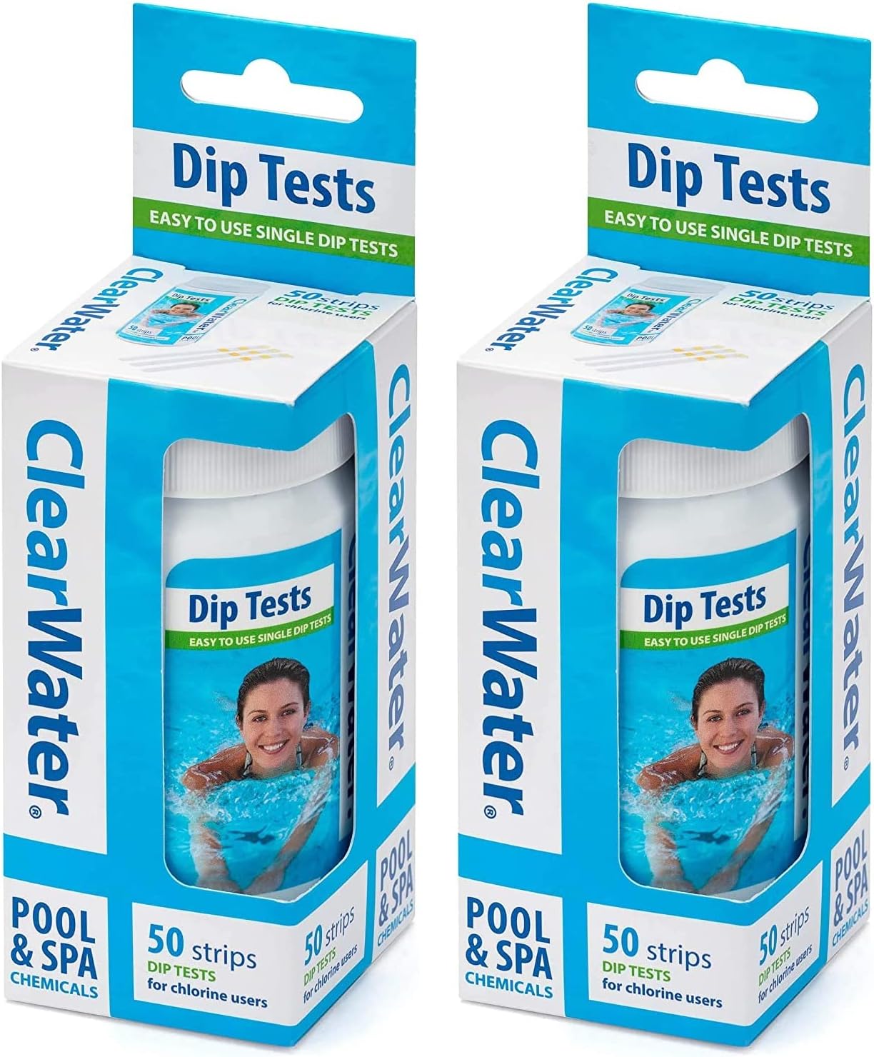Clearwater Hot Tub, Pool and Spa Test Strips x 50 3 in 1 Measures