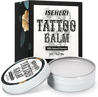 Tattoo Balm & Aftercare Cream: Color Enhancement that Revives Old Tattoos; Hydrates New Tattoos; Made With Natural Ingredients and Petroleum Free. Tattoo Cream for Old and New Tattoos