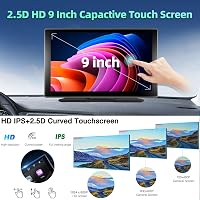 podofo 9" Hordozható Autórádió IPS Érintőképernyővel - Vezeték Nélküli CarPlay, Android Kompatibilis, Bluetooth, FM Adó, 7-32V Tápellátás 5