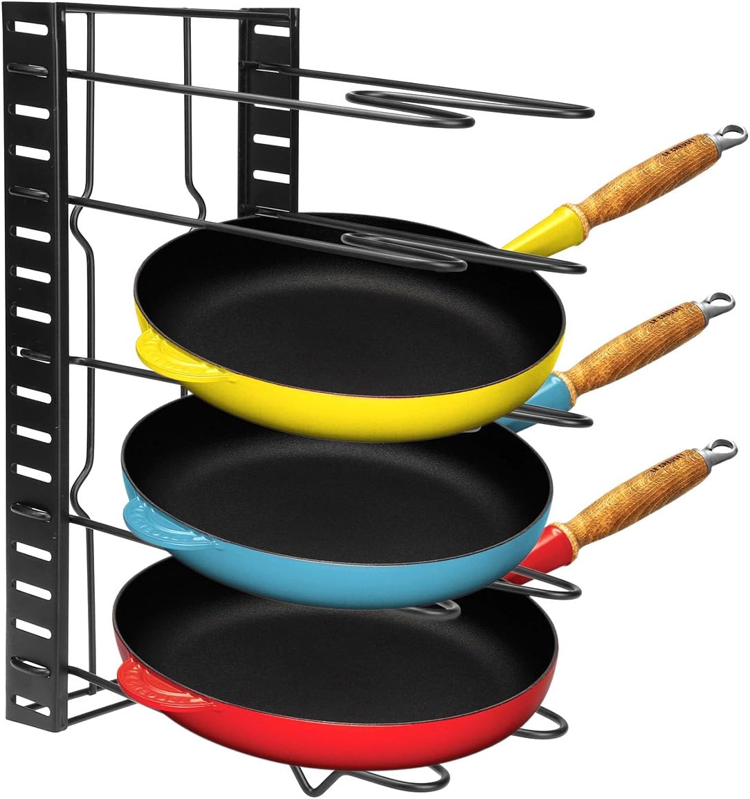 SortWise ® 5 Tier Adjustable Pot Racks Frying Pan Organizer Kitchen Counter Shelf