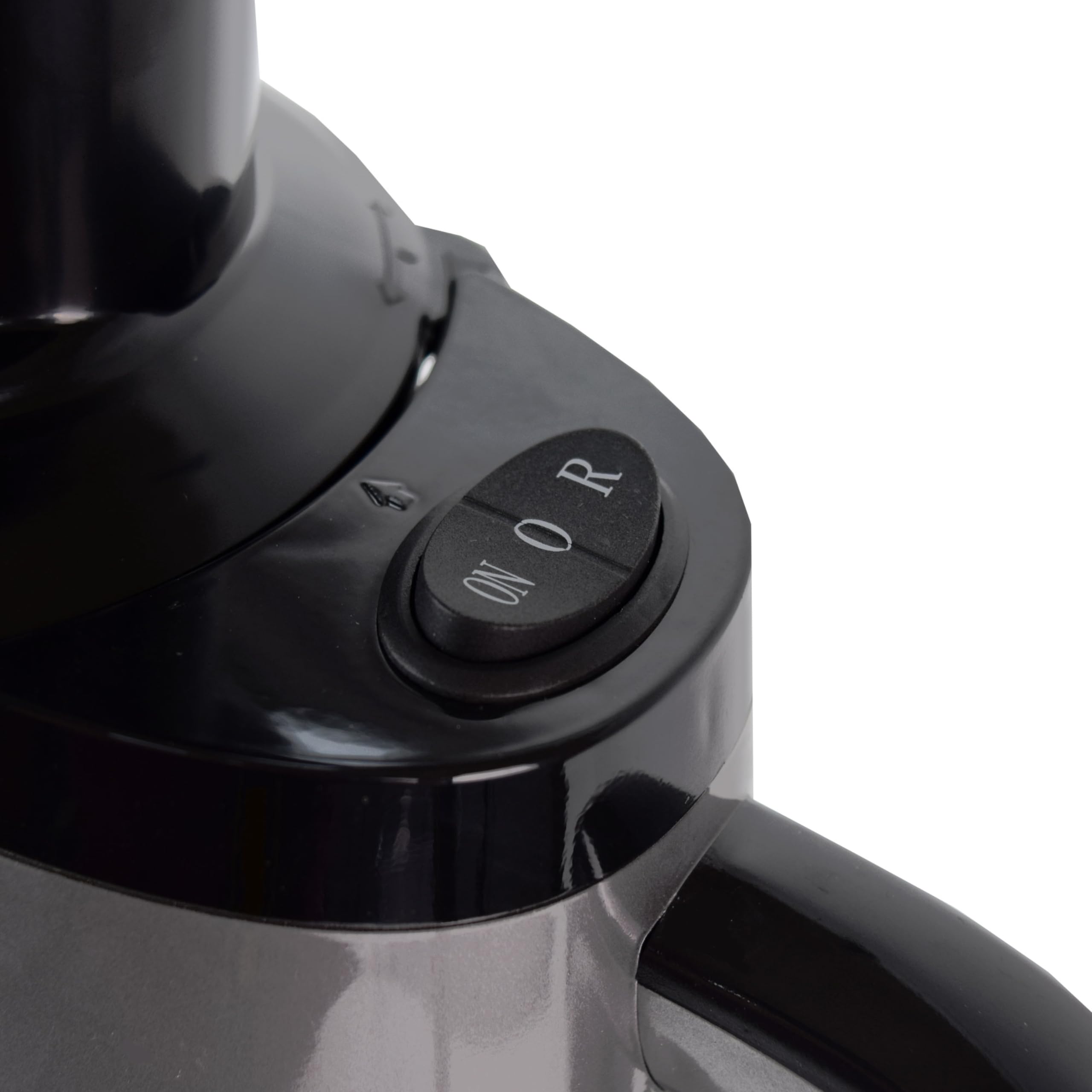 Syntrox Slow Juicer Quirzo | kleiner | kalt | langsam | Entsafter | Saftpresse, mit Aufsätzen, für Obst und Gemüse, 45 U/min, Küchengeräte, Schwarz-Silber