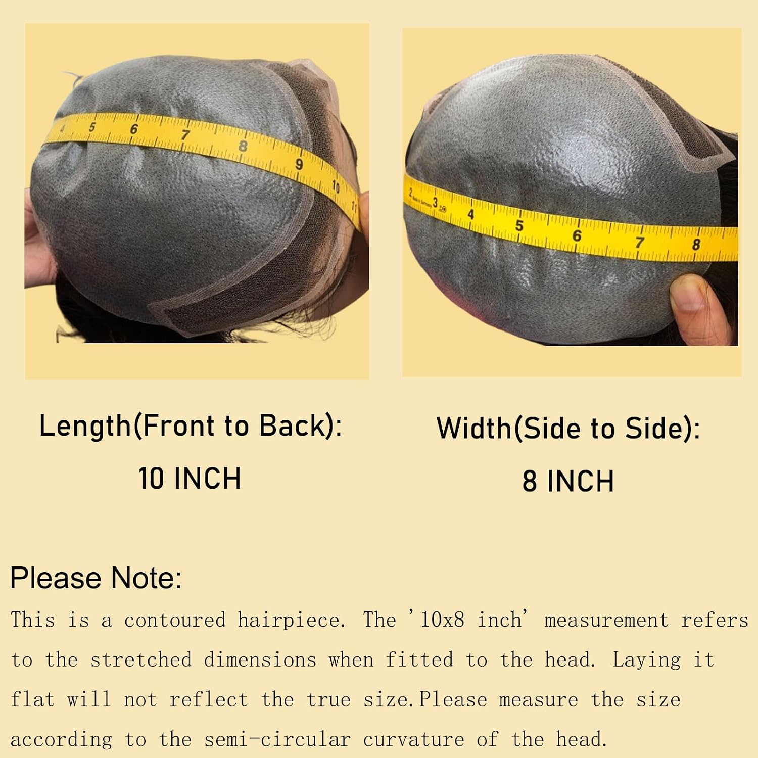 Voloria Toupee for Men 100% European Human Hair Swiss Lace Front Natural Hairline Hair Pieces 0.08mm Thin Skin PU V-looped Men's Hair Replacement System 8x10 Inches #22 Light Ash Blonde Color