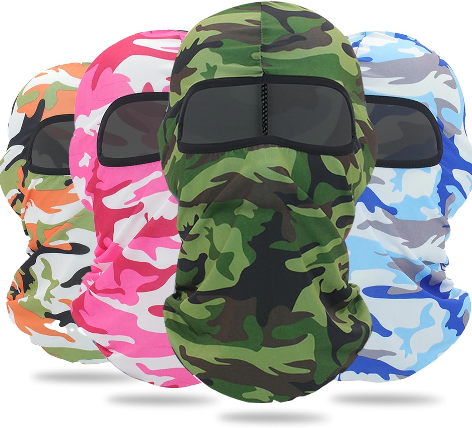 4 Pack Balaclava Ski Face Mask for Men Women,Cooling Neck Gaiter Full Head Mask Face Cover