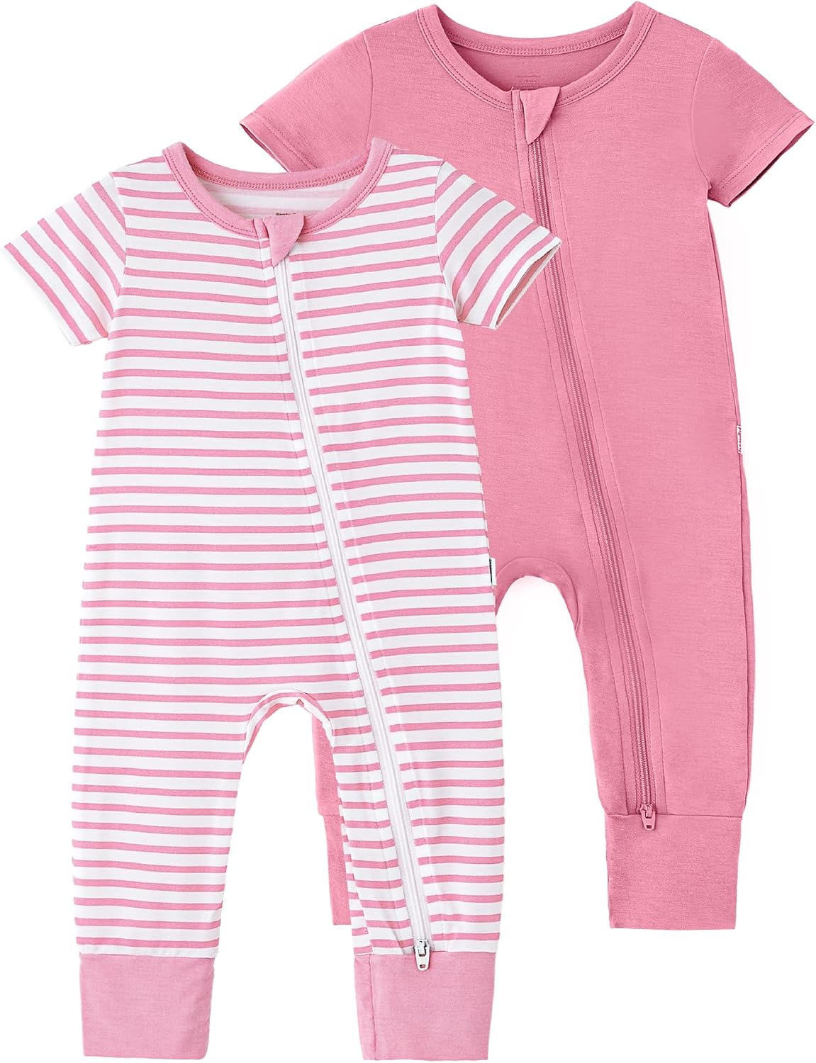 Baby Rompers Infant Boys Girls Pajamas Toddlers Onepiece Sleeper Jumpsuits Bamboo Viscose Zipper Romper 0-24Months
